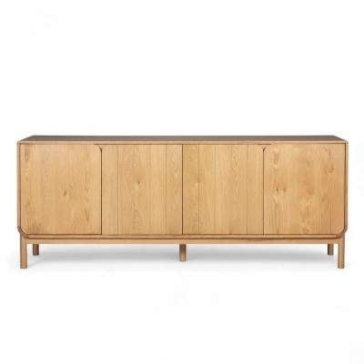 Meuble bas 4 portes chêne naturel Evasia Moodntone
