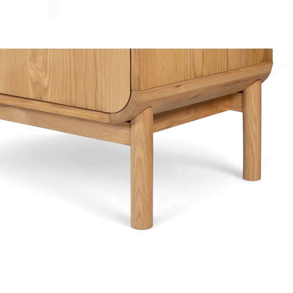 Meuble bas 4 portes chêne naturel Evasia