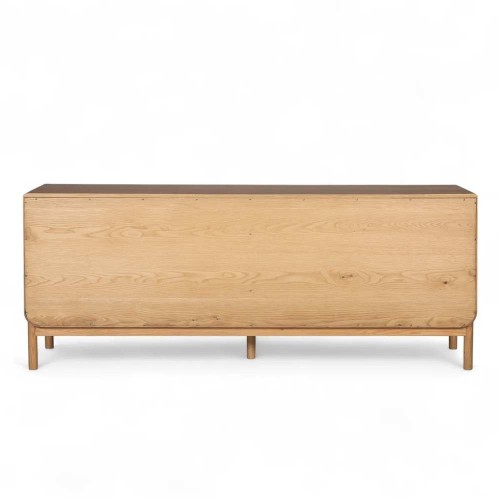 Meuble bas 4 portes chêne naturel Evasia