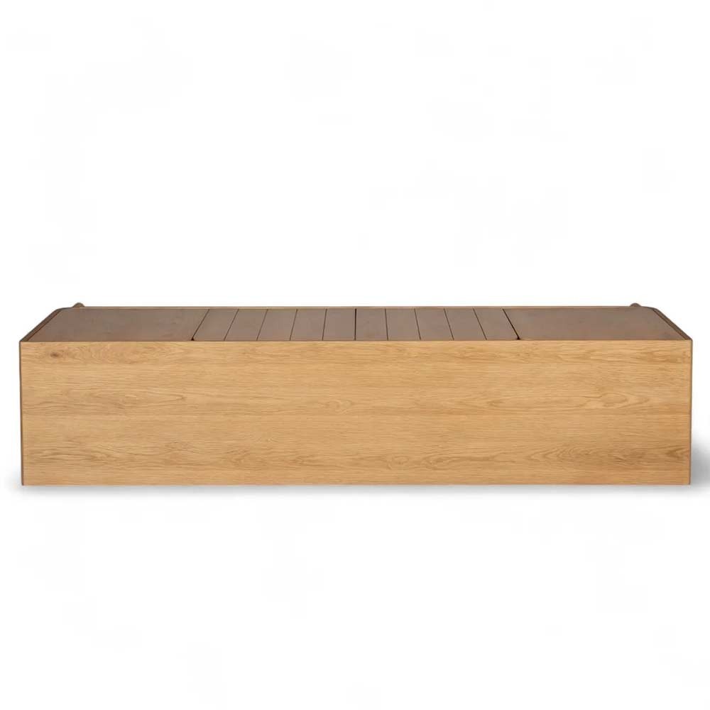 Meuble bas 4 portes chêne naturel Evasia