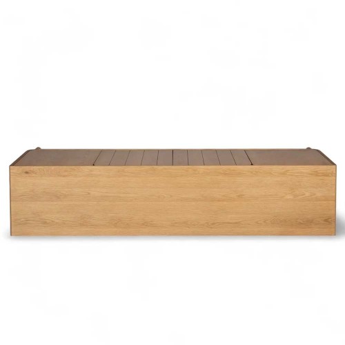 Meuble bas 4 portes chêne naturel Evasia