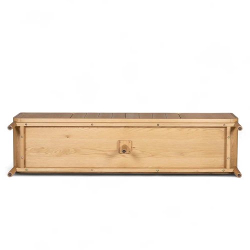Meuble télé 180 cm 4 portes en chêne naturel Evasia