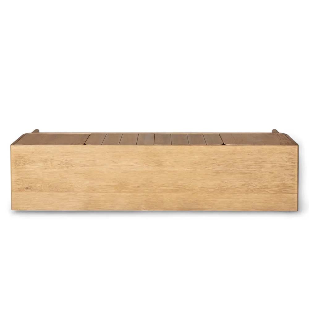 Meuble télé 180 cm 4 portes en chêne naturel Evasia