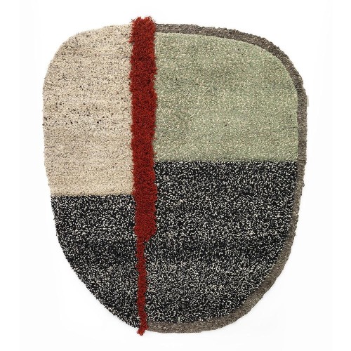 Nudo rug L grey/green/black ames