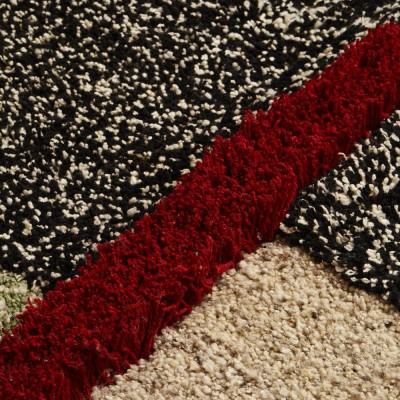 Alfombra Nudo L gris / verde / negro ames 2