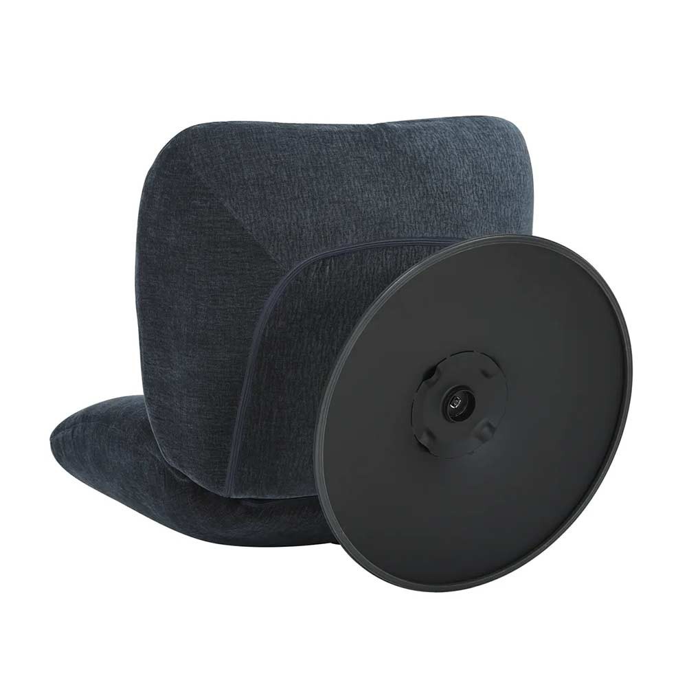 Fauteuil pivotant Petalia - tissu bleu marine