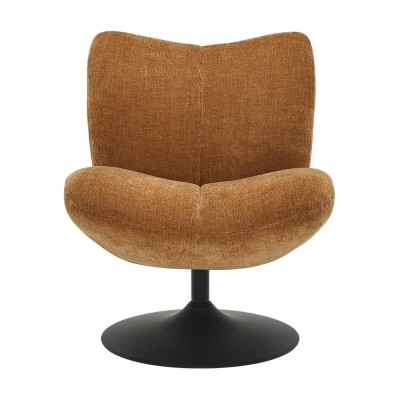 Fauteuil pivotant Petalia - tissu ambre