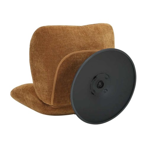 Fauteuil pivotant Petalia - tissu ambre