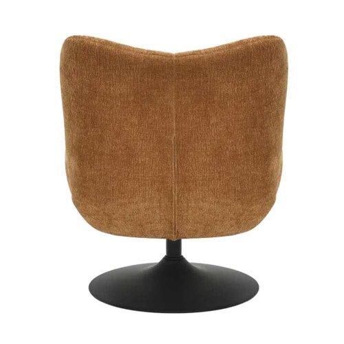 Fauteuil pivotant Petalia - tissu ambre