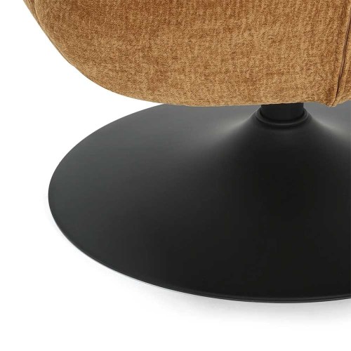 Fauteuil pivotant Petalia - tissu ambre