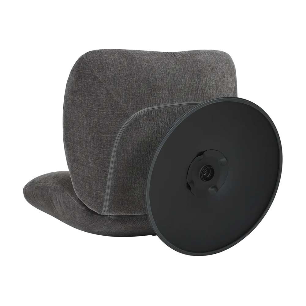 Fauteuil pivotant Petalia - tissu gris foncé