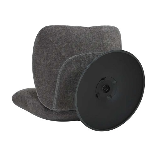 Fauteuil pivotant Petalia - tissu gris foncé