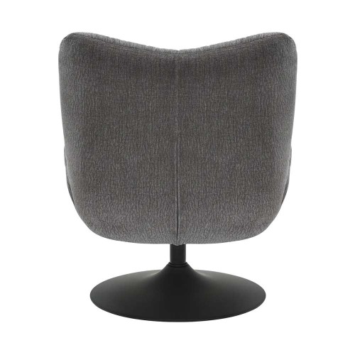 Fauteuil pivotant Petalia - tissu gris foncé