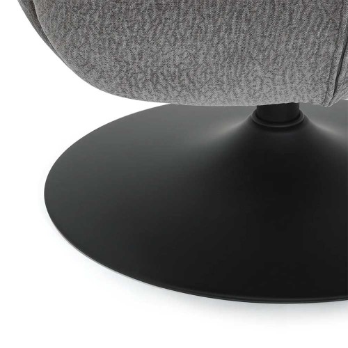 Fauteuil pivotant Petalia - tissu gris foncé