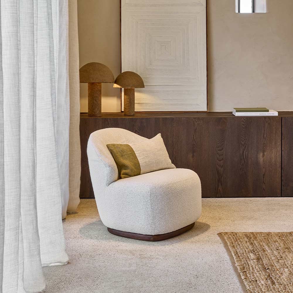 Fauteuil MILO - blanc cassé