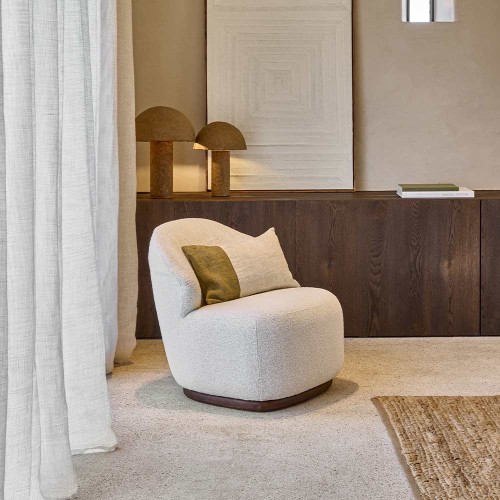 Fauteuil MILO - blanc cassé