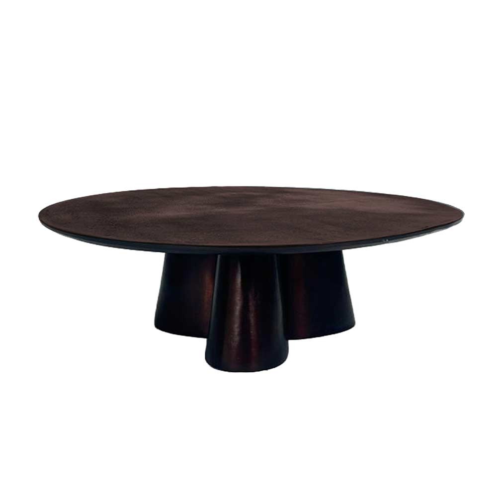 Table FLUXA DIA 80 x H 25 cm - bronze