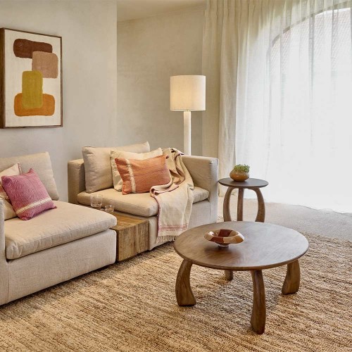 Table basse TALO L 100 x W 80 x H 40 cm - brun foncé