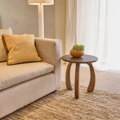 Table basse TALO DIA 50 x H 50 cm - brun foncé Pomax