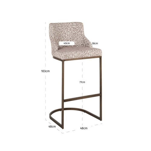 Tabouret de bar Bolton Natural Geo (Lot de 2)