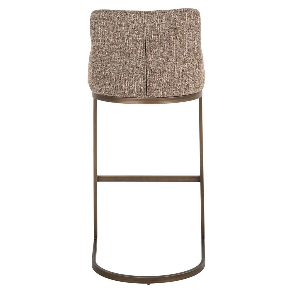 Tabouret de bar Bolton en tweed marron (lot de 2)