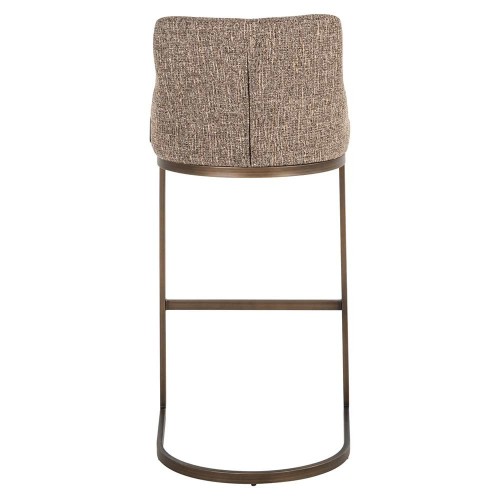 Tabouret de bar Bolton en tweed marron (lot de 2)
