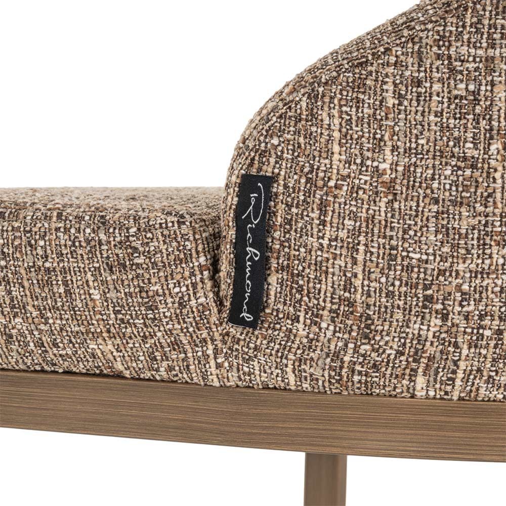 Tabouret de bar Bolton en tweed marron (lot de 2)
