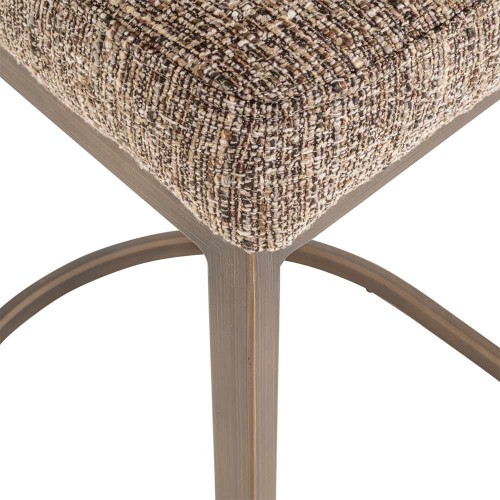 Tabouret de bar Bolton en tweed marron (lot de 2)