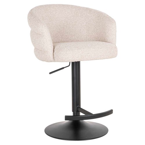 Tabouret de bar Nikki Biscotti pivotant ignifugé