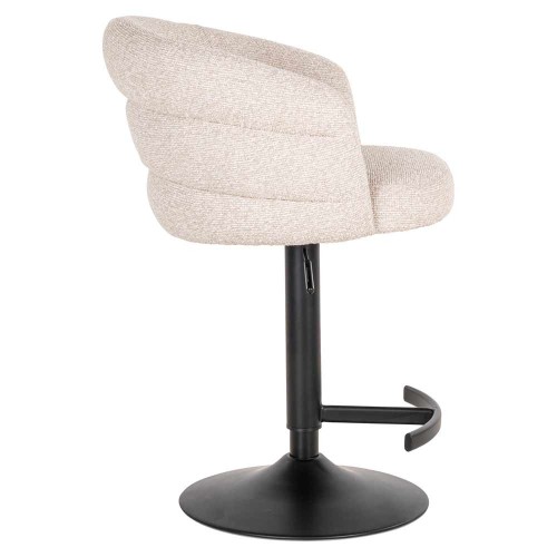 Tabouret de bar Nikki Biscotti pivotant ignifugé