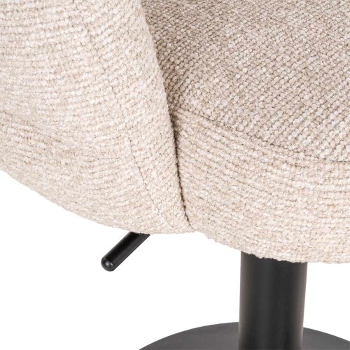 Tabouret de bar Nikki Biscotti pivotant ignifugé