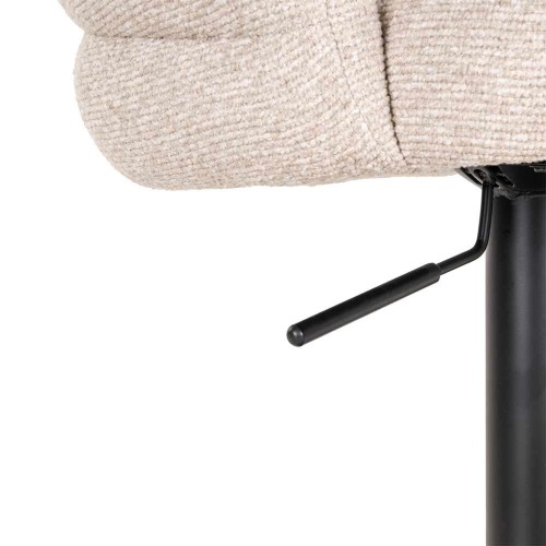 Tabouret de bar Nikki Biscotti pivotant ignifugé