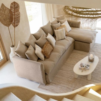 Canapé Modulable Beach Sofa Bois Beige