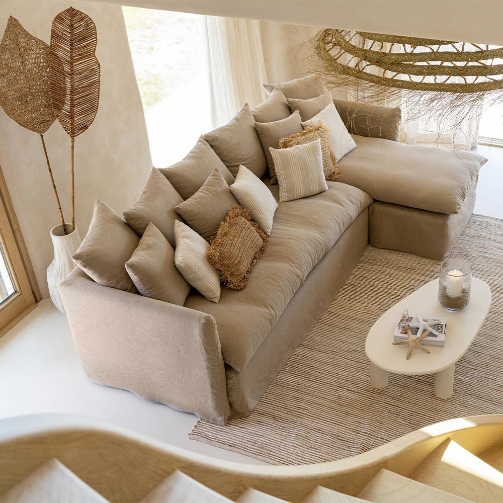 Canapé Modulable Beach Sofa Bois Beige