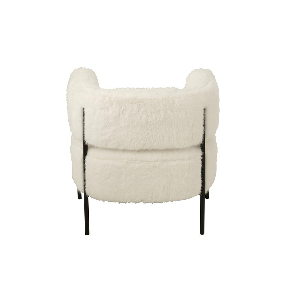 Fauteuil effet fourrure - blanc