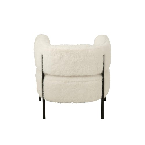 Fauteuil effet fourrure - blanc