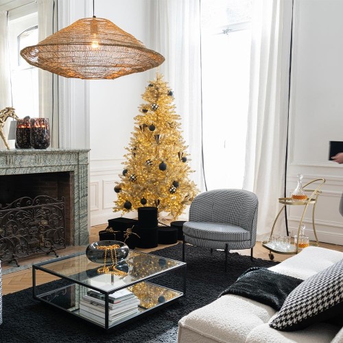 Fauteuil Pied-de-poule - noir/blanc