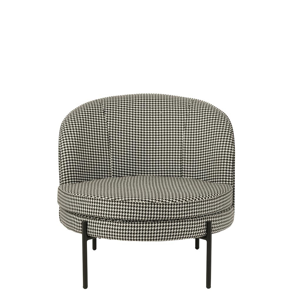 Fauteuil Pied-de-poule - noir/blanc