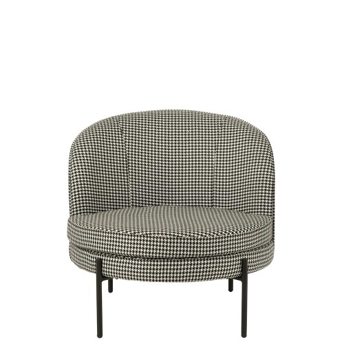 Fauteuil Pied-de-poule - noir/blanc