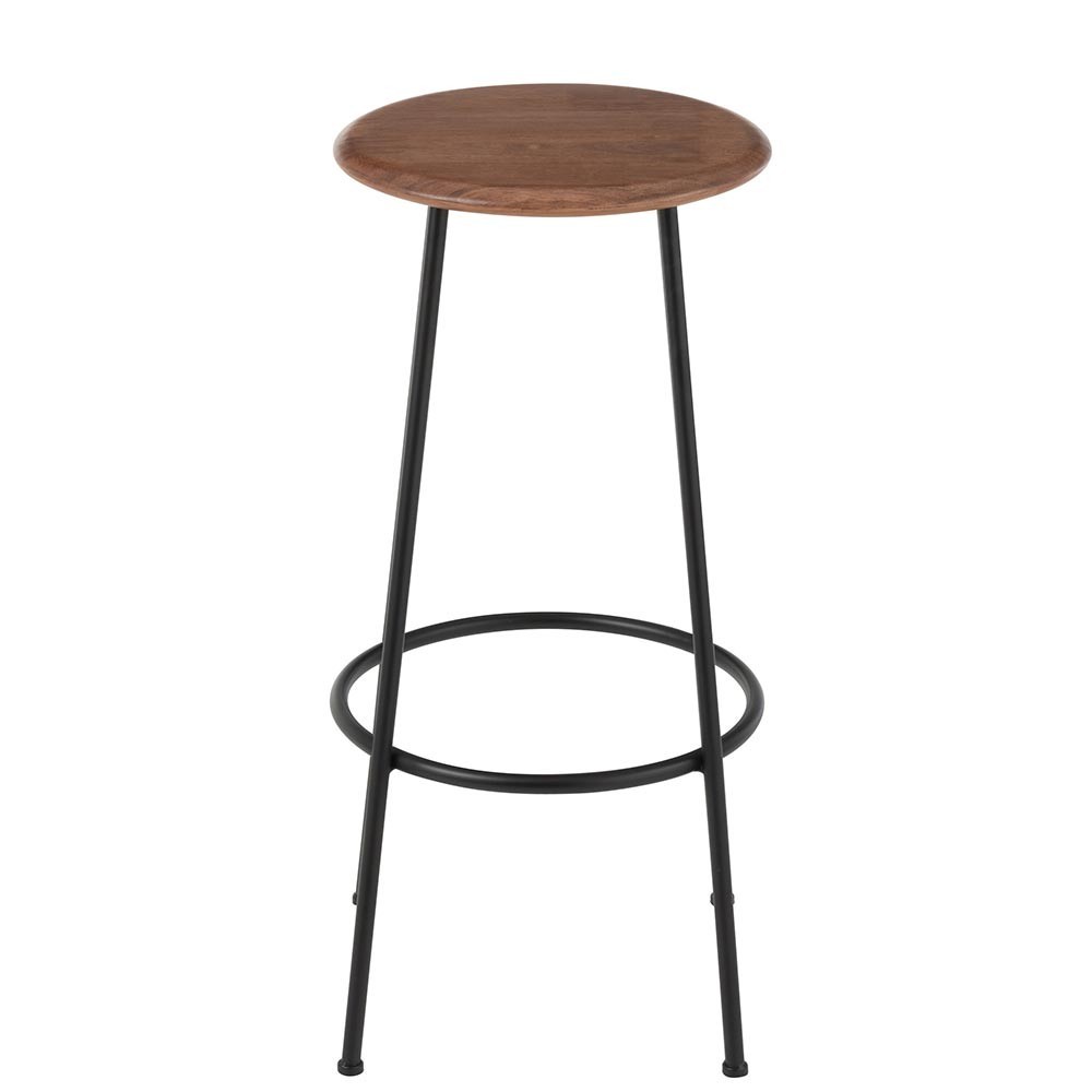 Chaise de bar Neo Acier Naturel/Noir