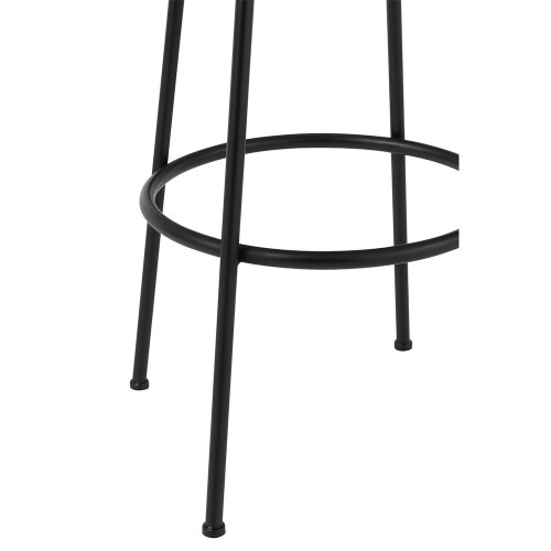 Chaise de bar Neo Acier Naturel/Noir