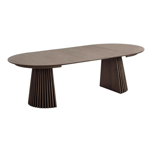 Osaka e Agustin Sala da pranzo - Tavolo e 6 sedie in rovere impiallacciato, MDF e legno di quercia