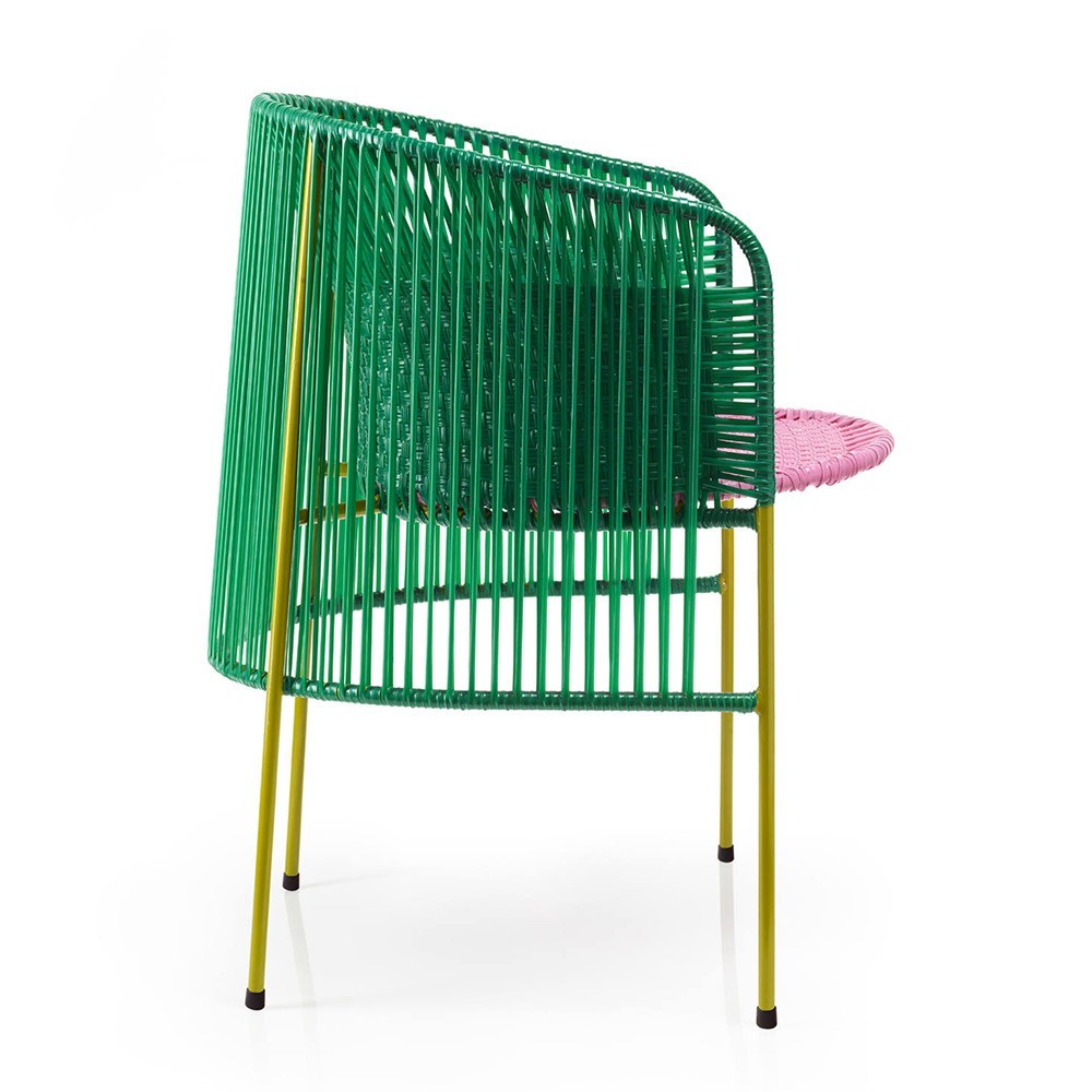 Chaise Caribe green/pink/curry ames