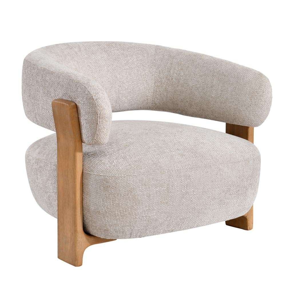 Fauteuil Mire Cream Legacy 15 Bois d'hévéa couleur colombe