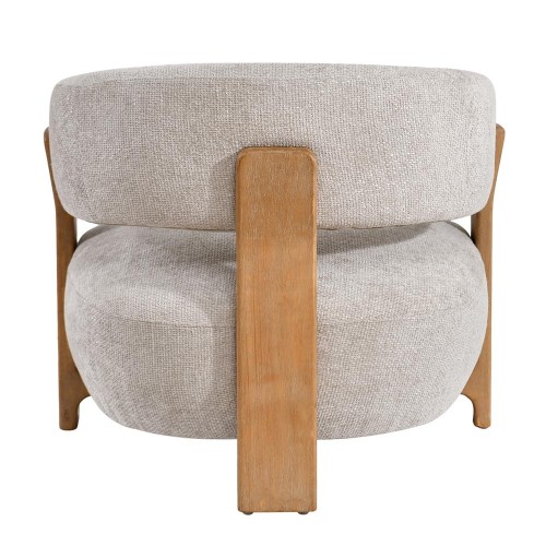Fauteuil Mire Cream Legacy 15 Bois d'hévéa couleur colombe