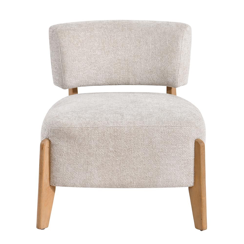 Fauteuil Vale Cream Legacy 15 aus Kautschukholz Dove