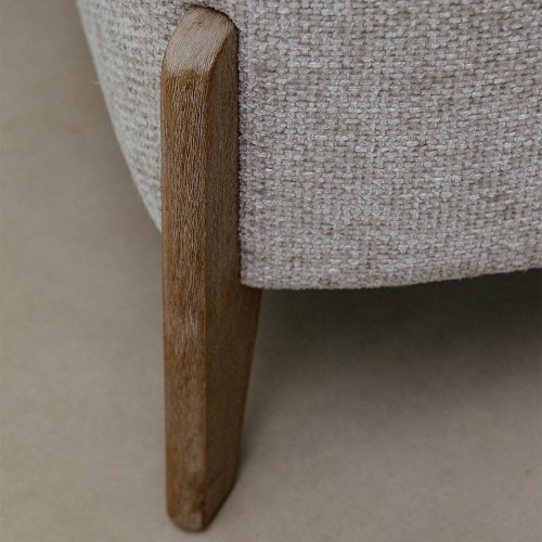 Fauteuil Vale Cream Legacy 15 aus Kautschukholz Dove