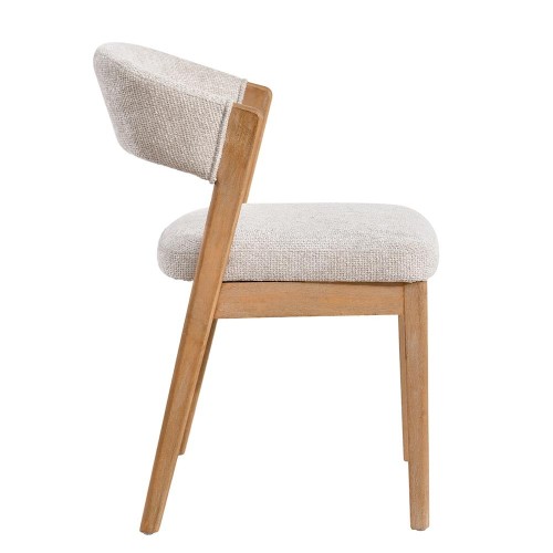 Dining Chair Kael Cream Legacy 15 in Dove-Coloured Rubberwood