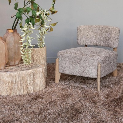 Poltrona Vale Taupe Legacy 3 visone in legno di Hévéa