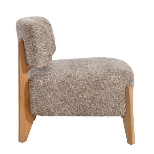 Armchair Vale Taupe Legacy 3 Mink in Rubberwood